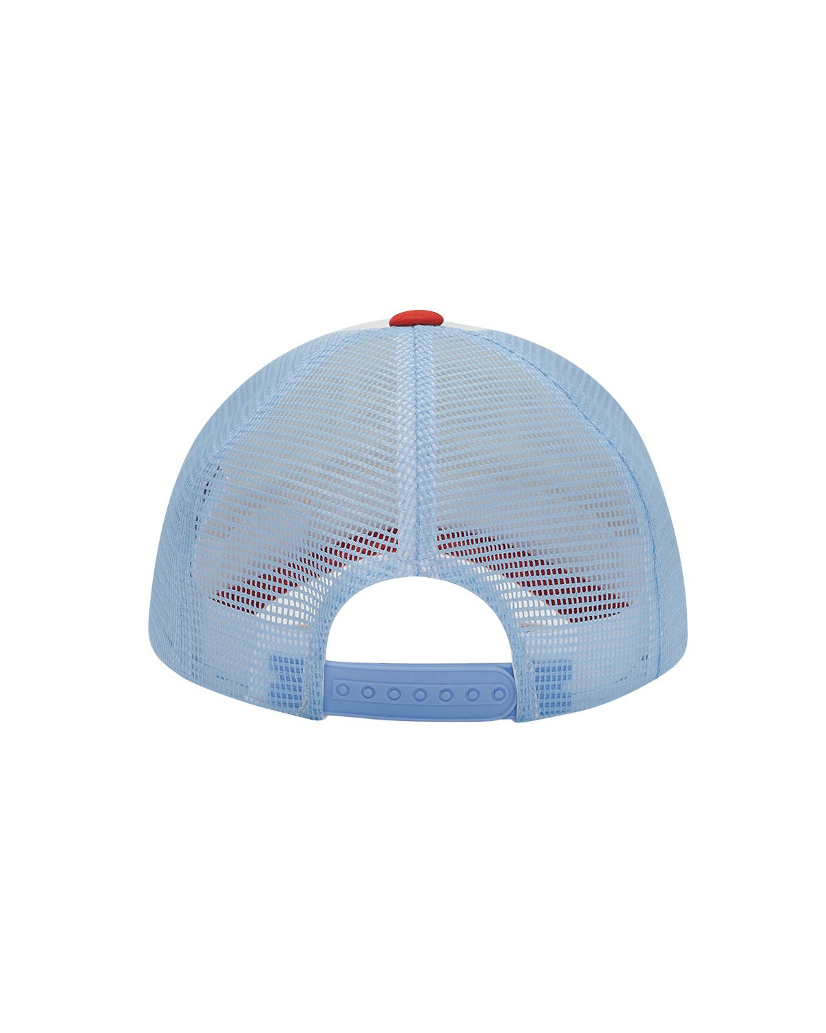 더뮤지엄비지터(THEMUSEUMVISITOR) COLOR TYPO 5 PANEL MESH CAP (SKY BLUE)