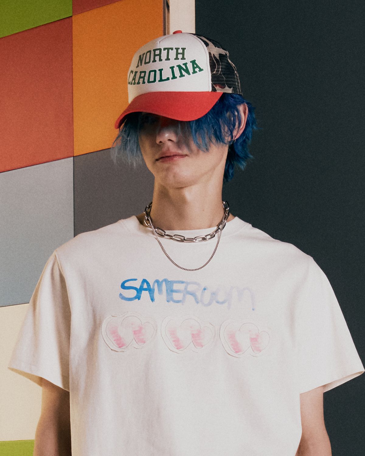 더뮤지엄비지터(THEMUSEUMVISITOR) NORTH CAROLINA COLOR MESH CAP (CAMO)