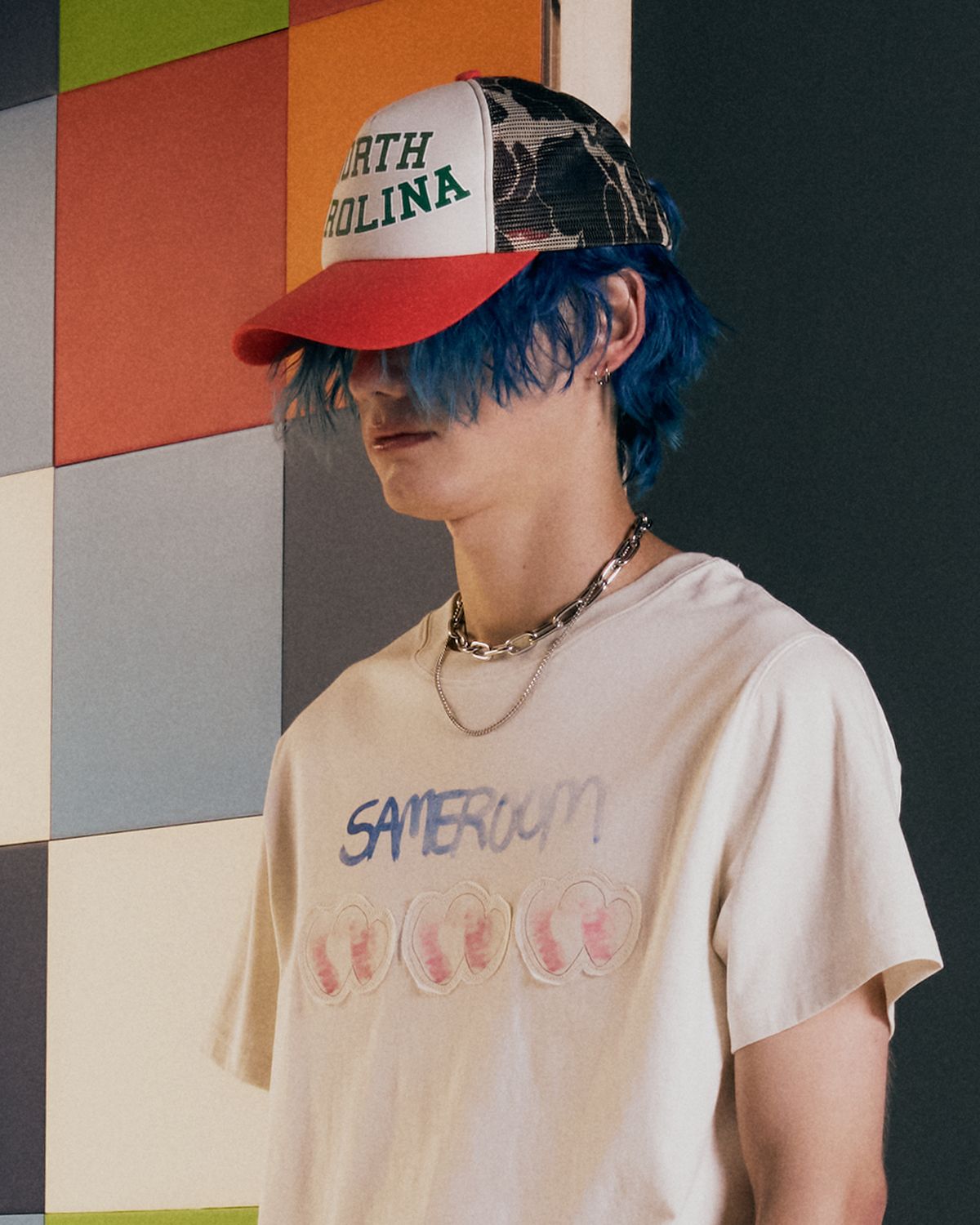 더뮤지엄비지터(THEMUSEUMVISITOR) NORTH CAROLINA COLOR MESH CAP (CAMO)