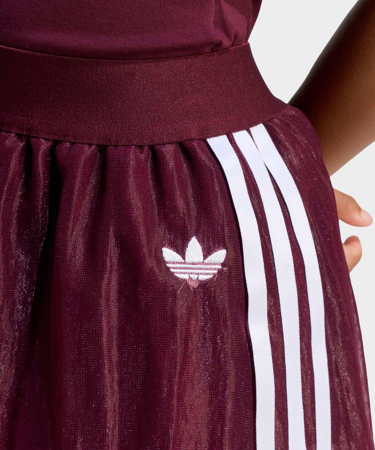 아디다스 키즈(ADIDAS KIDS) 쇼트 스커트 키즈 - 버건디 / KC6798