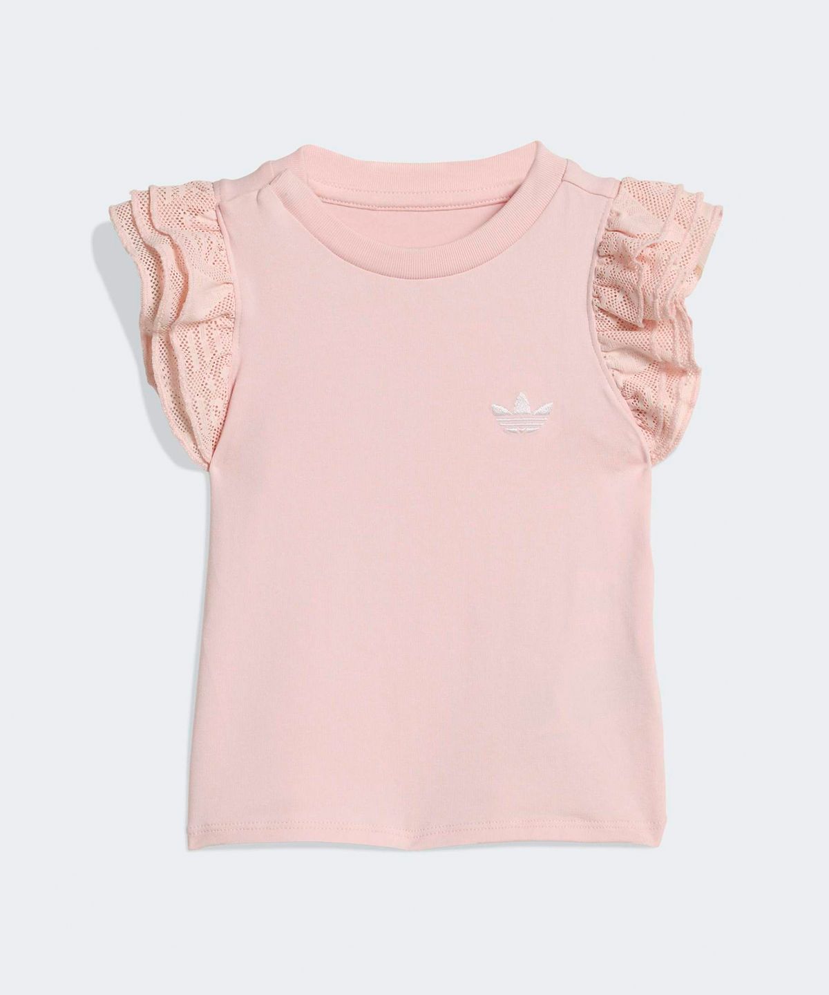 아디다스 키즈(ADIDAS KIDS) 레이스 3/4 타이츠 티셔츠 세트 인펀트 - 핑크 / KC6799