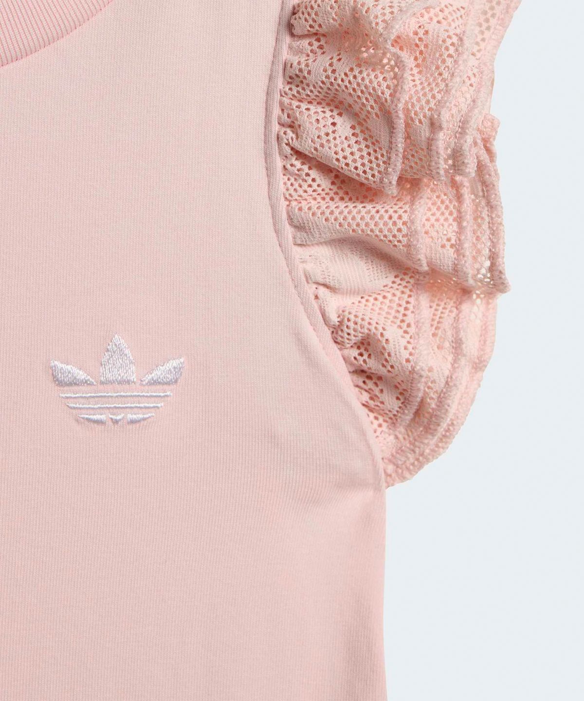 아디다스 키즈(ADIDAS KIDS) 레이스 3/4 타이츠 티셔츠 세트 인펀트 - 핑크 / KC6799