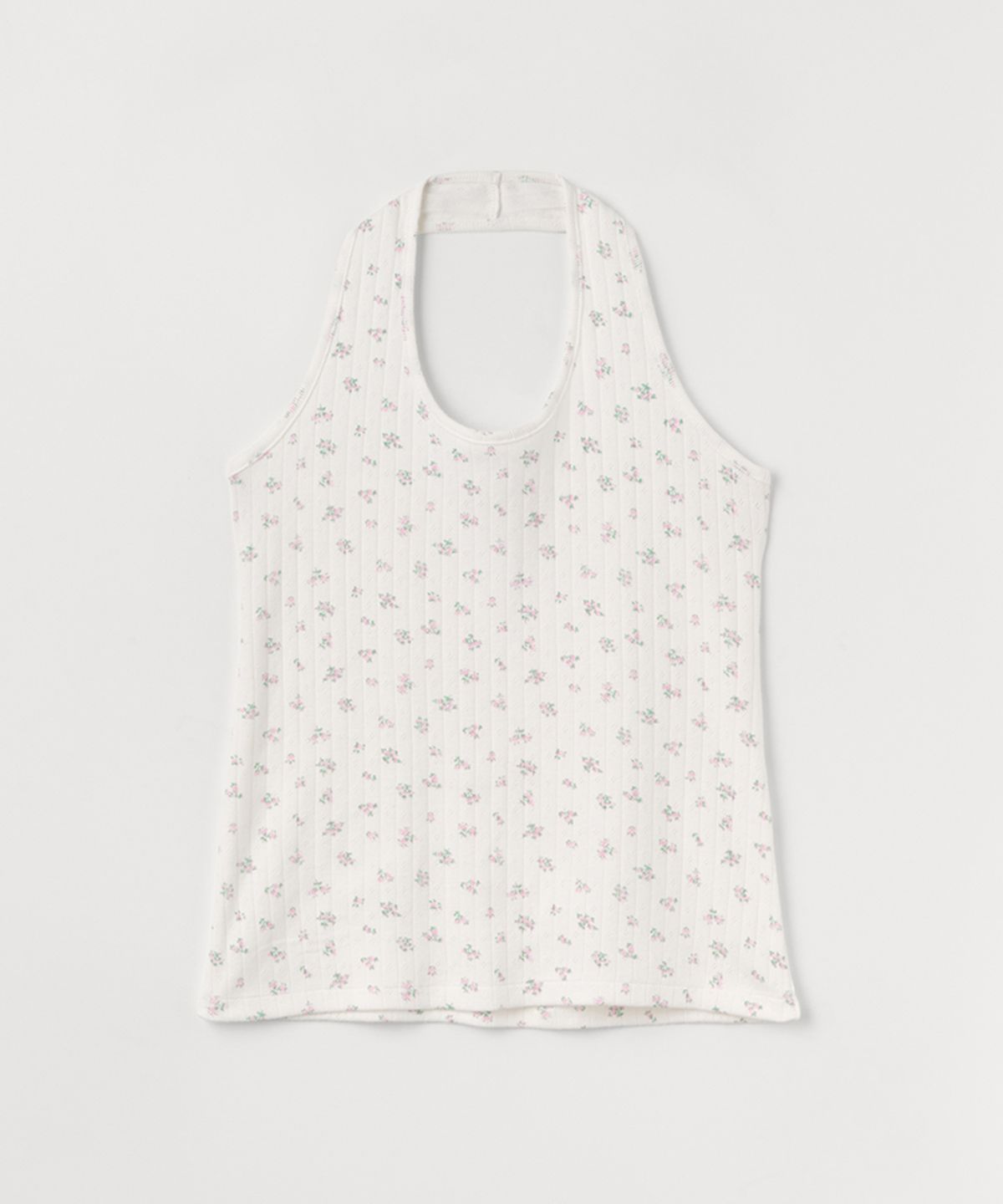 셀리테일즈(CELITAILS) FLOWER HALTER NECK TOP_WHITE