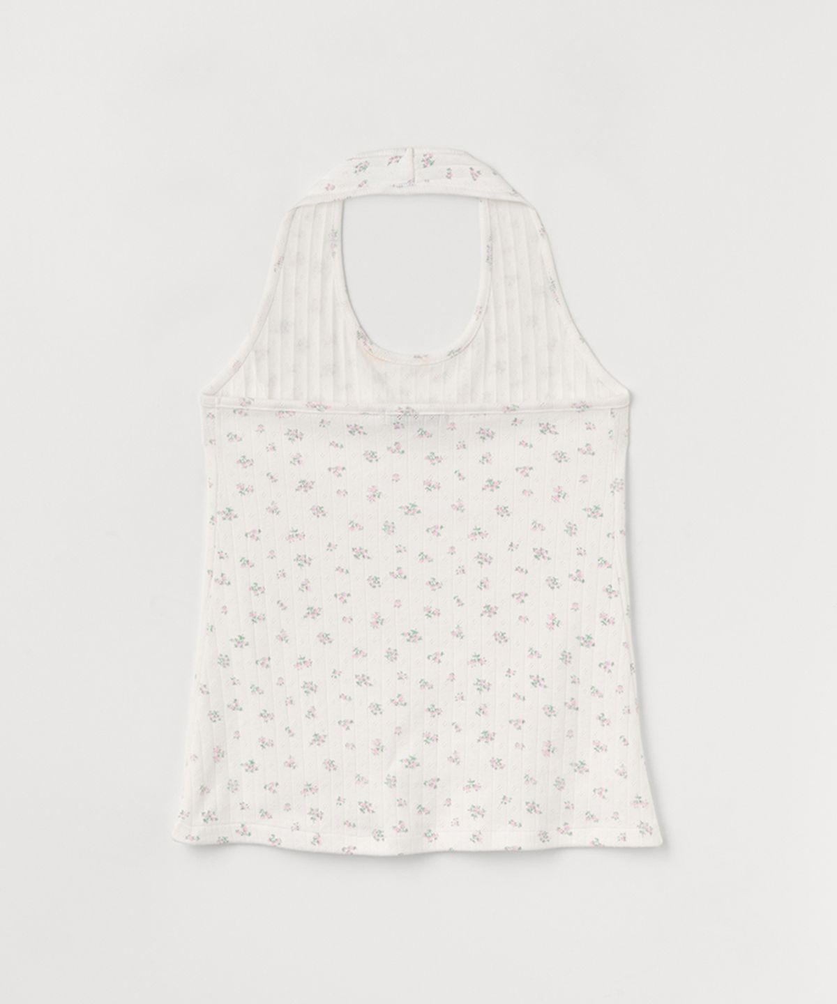 셀리테일즈(CELITAILS) FLOWER HALTER NECK TOP_WHITE