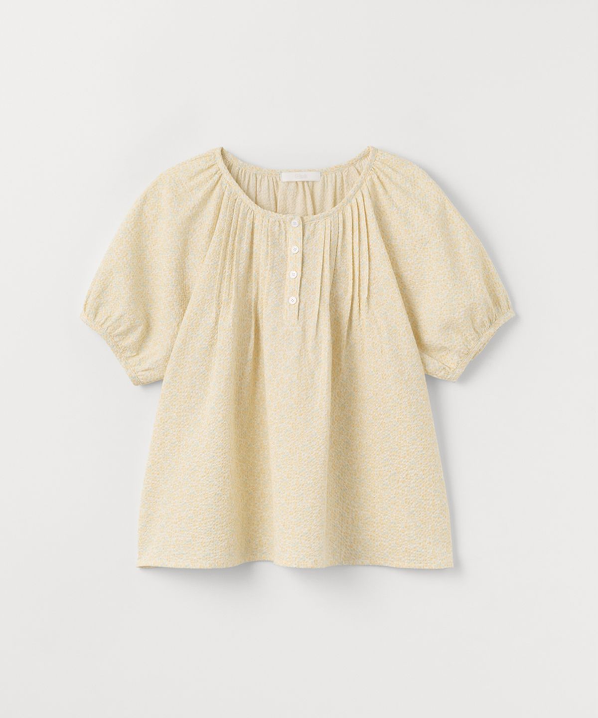 셀리테일즈(CELITAILS) FLOWER PUFF SLEEVE BLOUSE_YELLOW