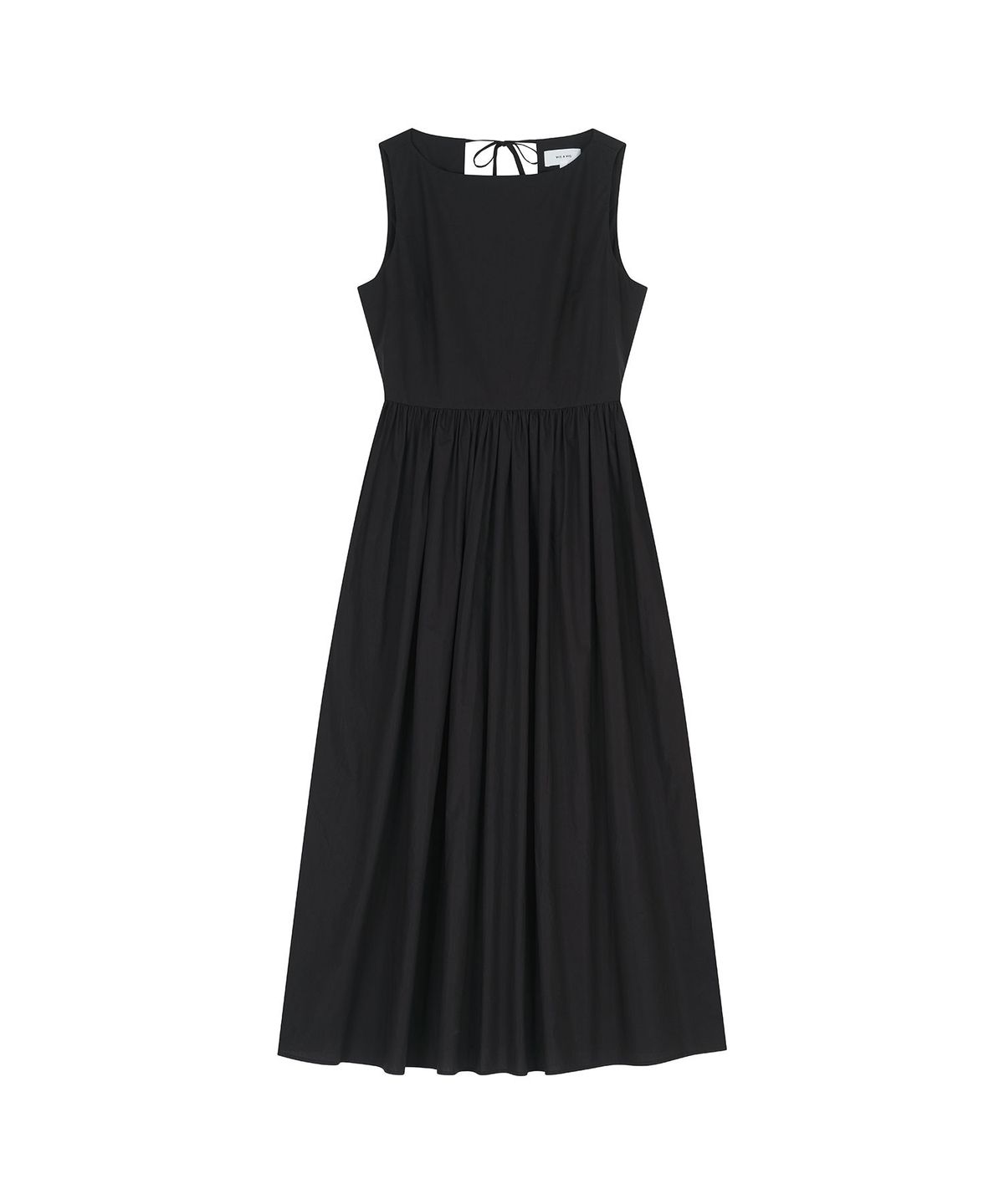 비자비(VIS A VIS) COTTON TIE BACK DRESS (BLACK)