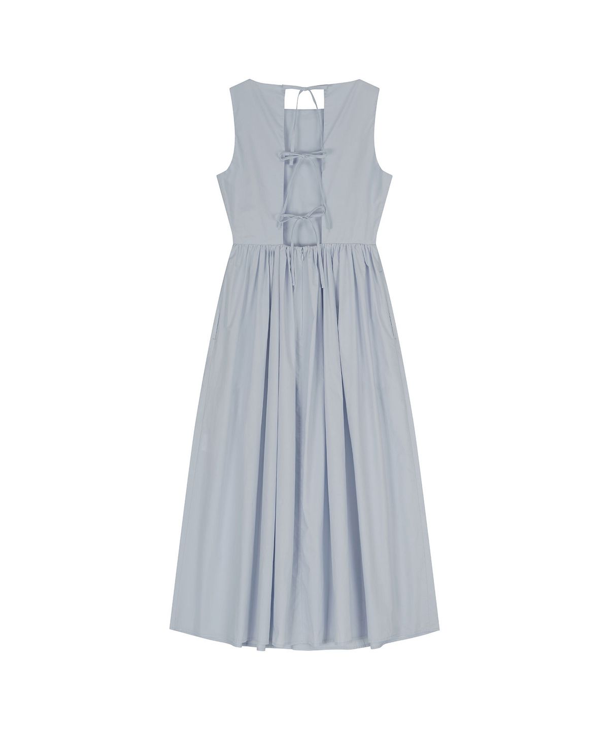 비자비(VIS A VIS) COTTON TIE BACK DRESS (L.T BLUE)