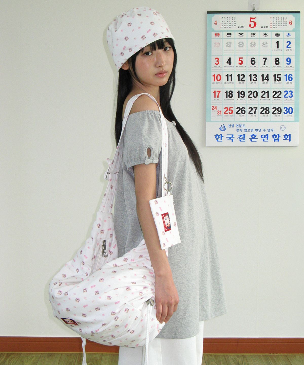 론론(RONRON) BETTY BOOP MINI POUCH KEYRING WHITE