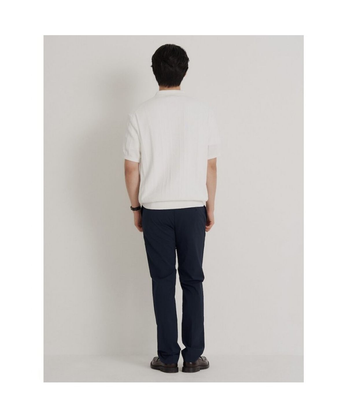 빈폴 멘(BEANPOLE MEN) 미니 케이블 칼라넥 니트  화이트
