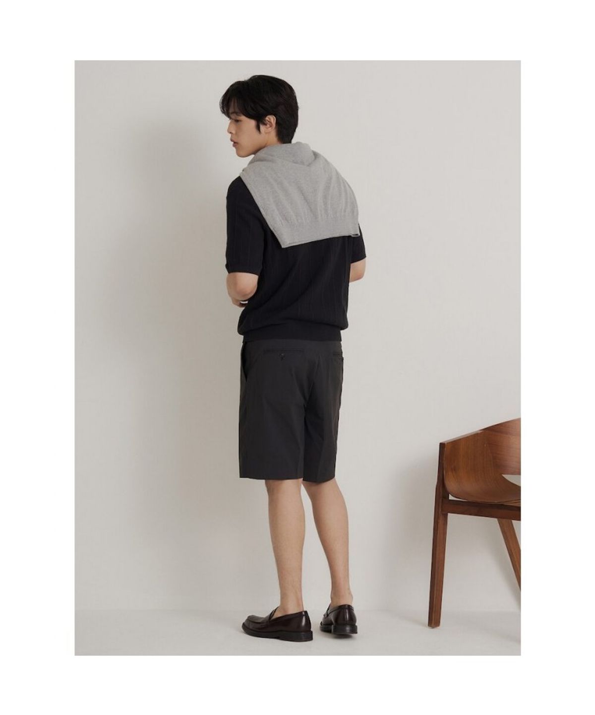 빈폴 멘(BEANPOLE MEN) 미니 케이블 칼라넥 니트  블랙