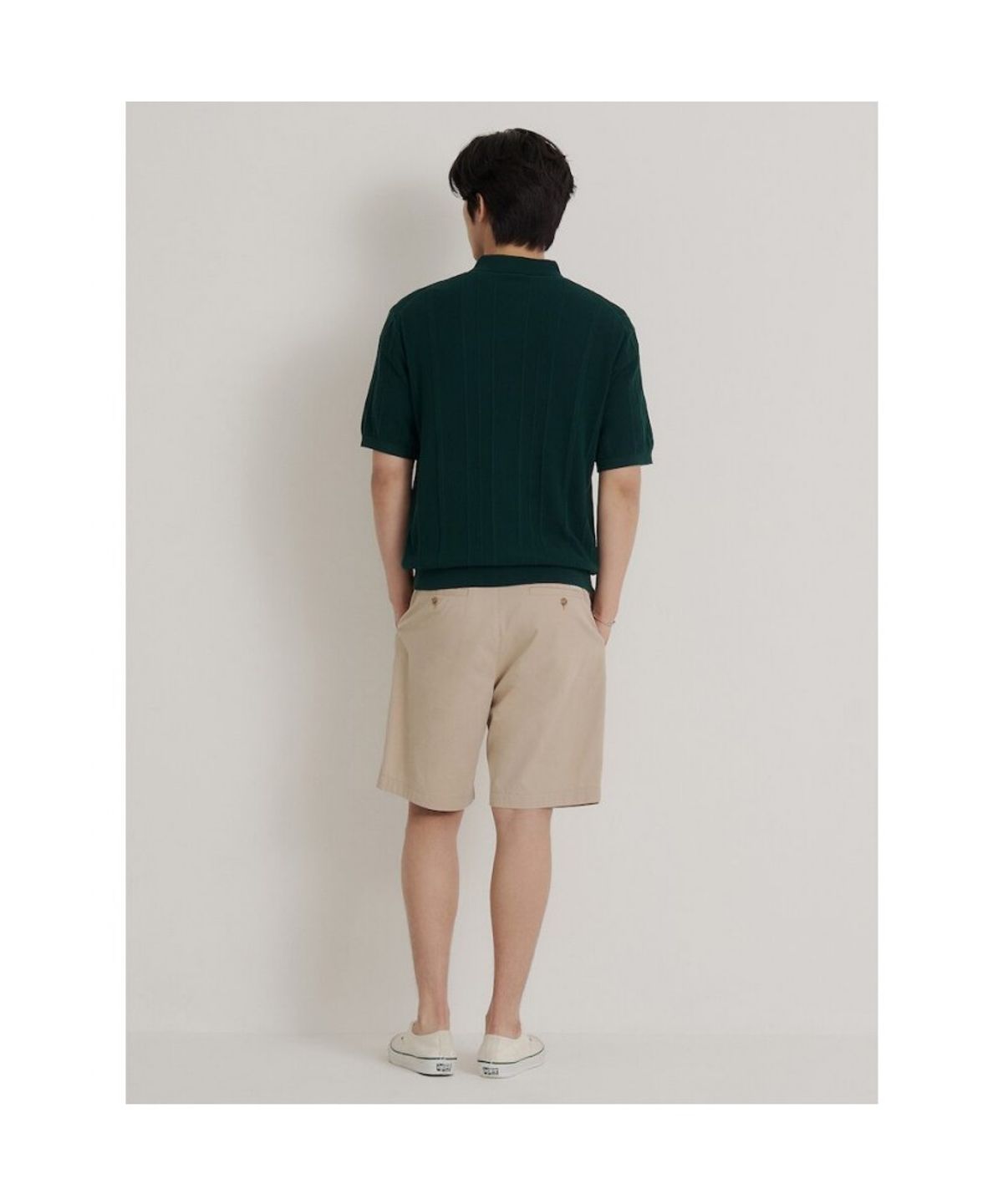 빈폴 멘(BEANPOLE MEN) 미니 케이블 칼라넥 니트  그린