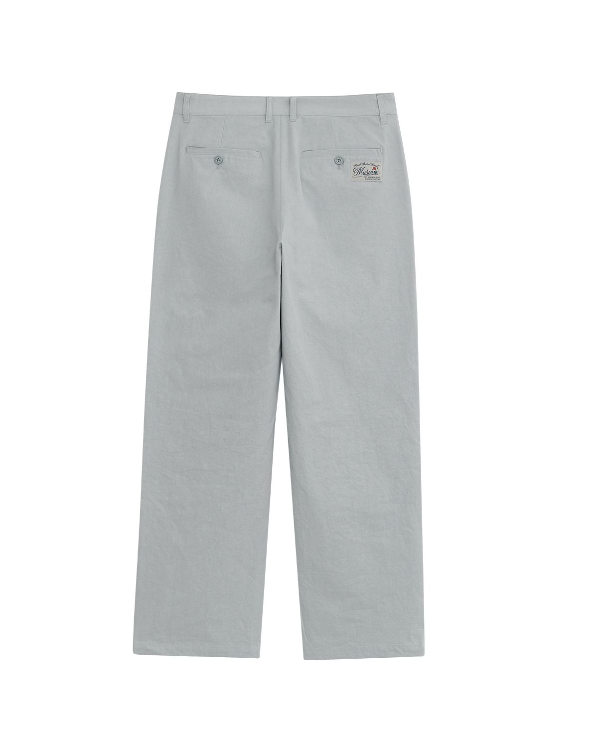 더뮤지엄비지터(THEMUSEUMVISITOR) CHECK PATCHWORK CHINO PANTS (GREY)