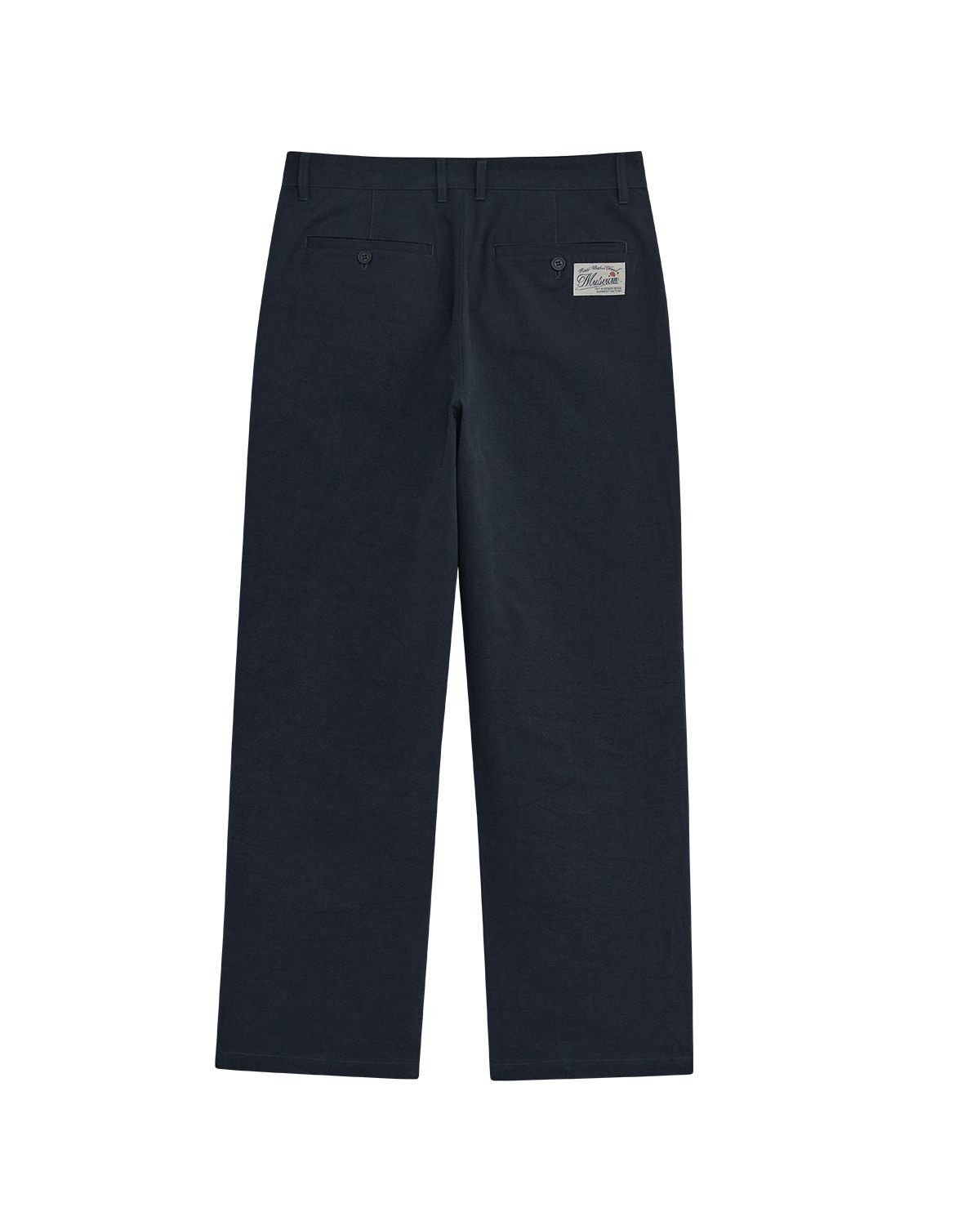 더뮤지엄비지터(THEMUSEUMVISITOR) CHECK PATCHWORK CHINO PANTS (NAVY)