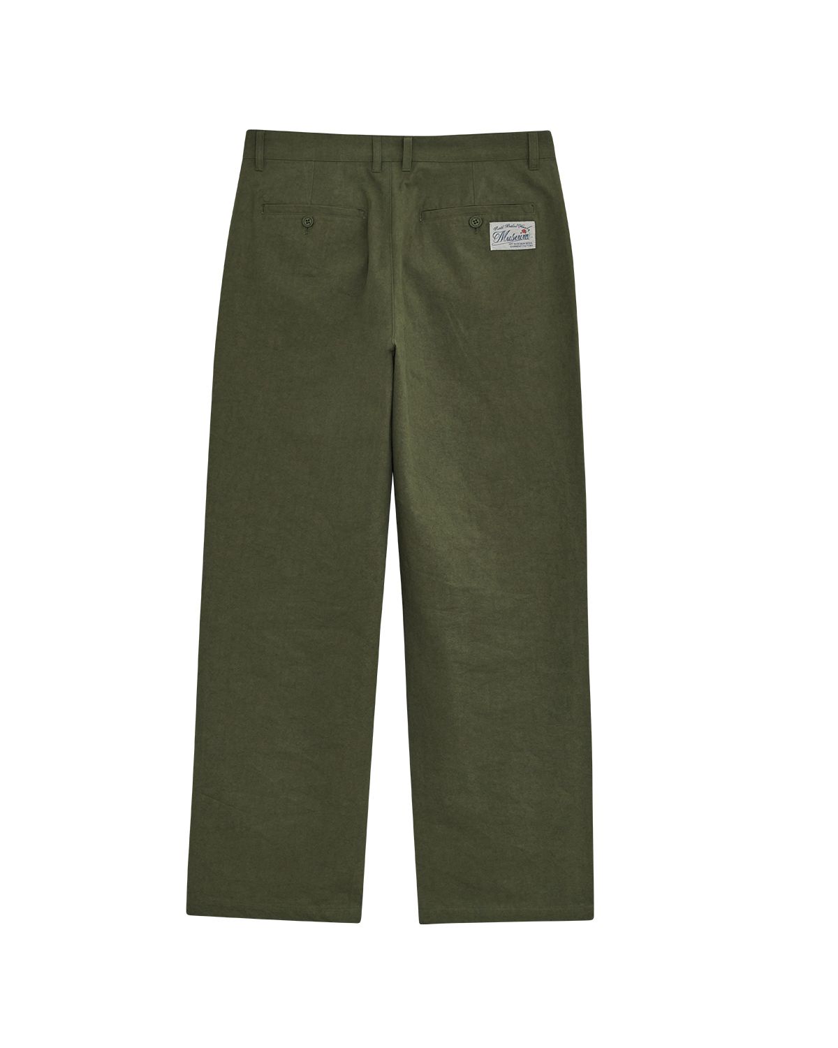 더뮤지엄비지터(THEMUSEUMVISITOR) CHECK PATCHWORK CHINO PANTS (KHAKI)