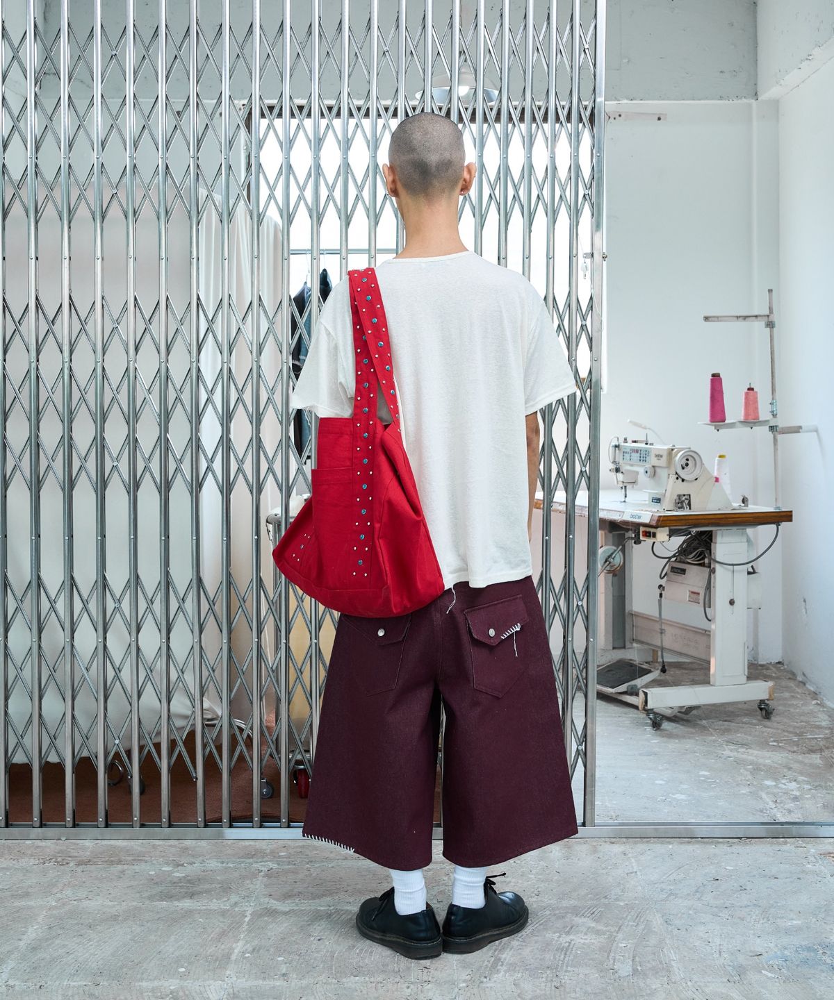 노쿨러스(NOSCOULEURS) UL DENIM SHORTS 07 RED