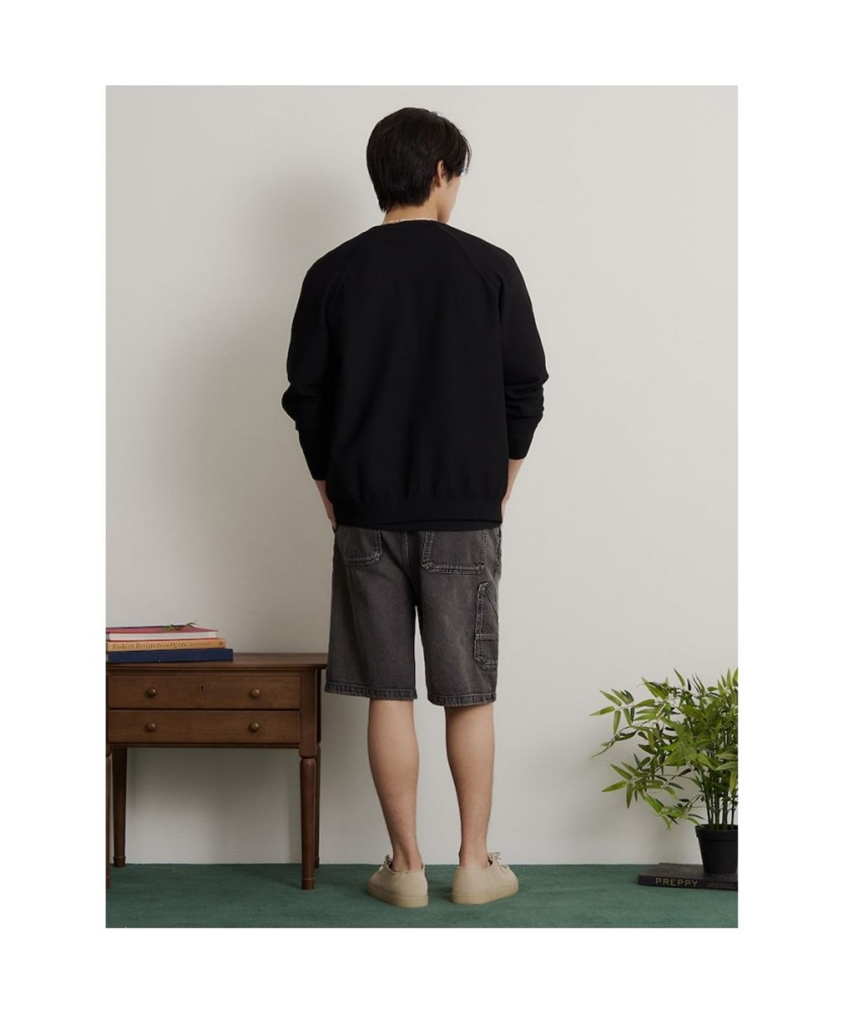 빈폴 멘(BEANPOLE MEN) 젠틀테크 캐주얼 미니멀 카디건  블랙