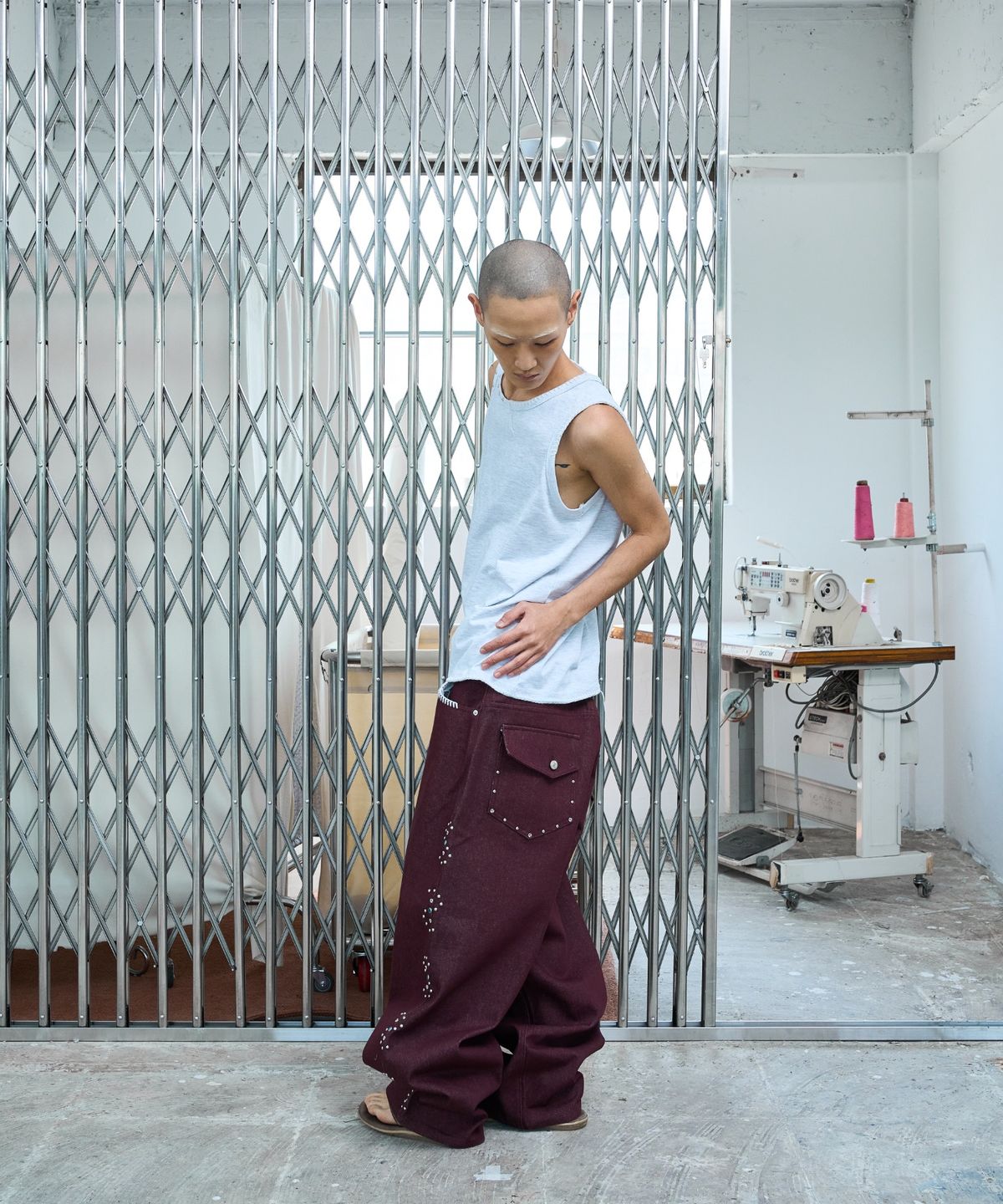 노쿨러스(NOSCOULEURS) UL DENIM PANTS 06 RED