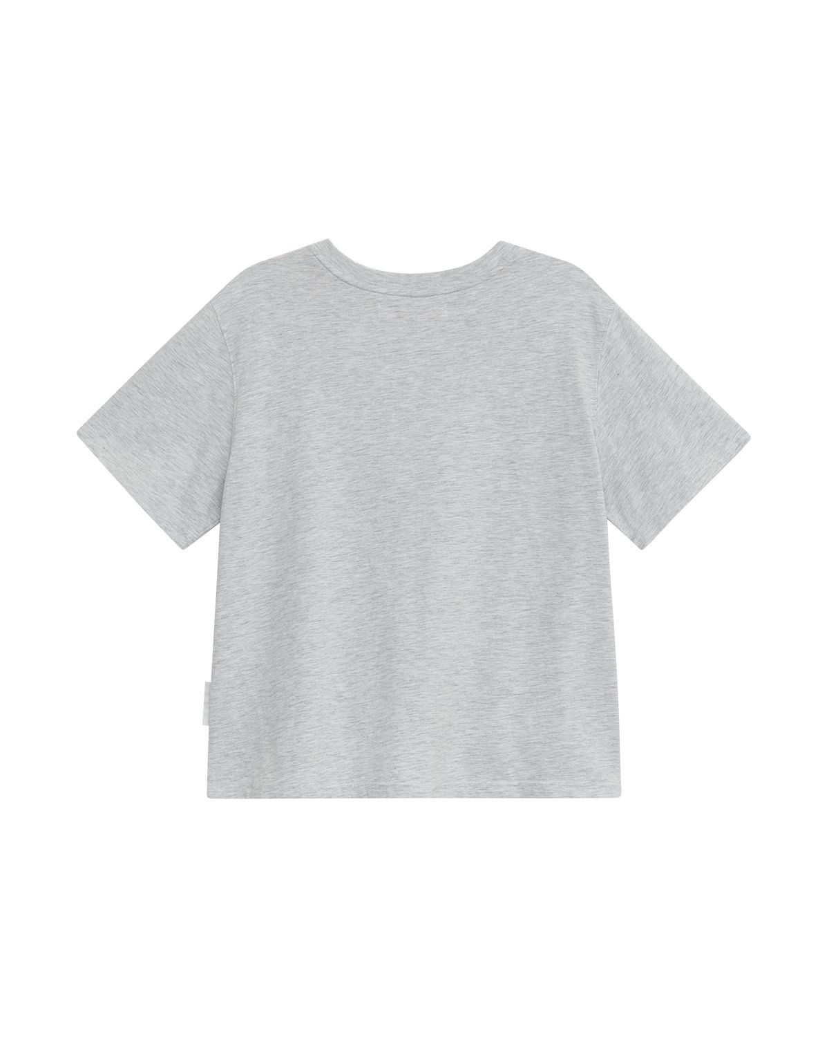 더뮤지엄비지터(THEMUSEUMVISITOR) MULTI FLOWER PATCH T-SHIRT (WHITE MELANGE)