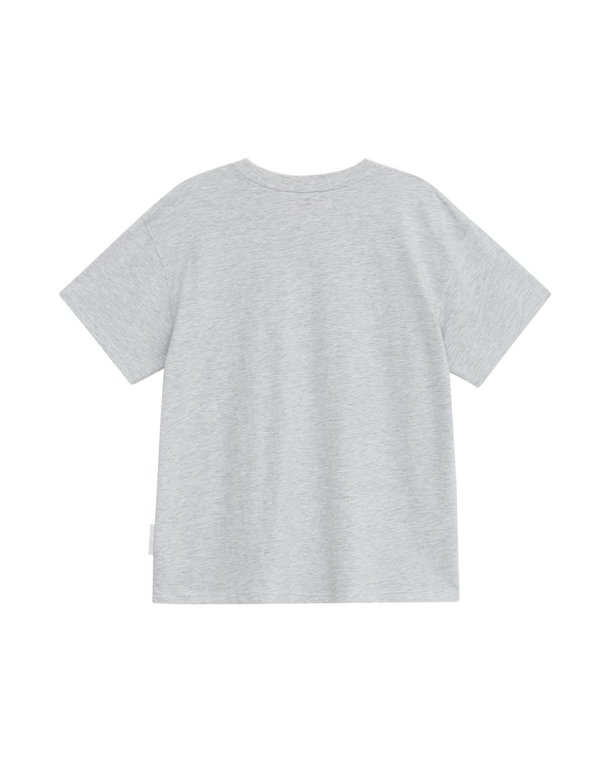더뮤지엄비지터(THEMUSEUMVISITOR) GALLERY WORDING OVERFIT T-SHIRT (WHITE MELANGE)