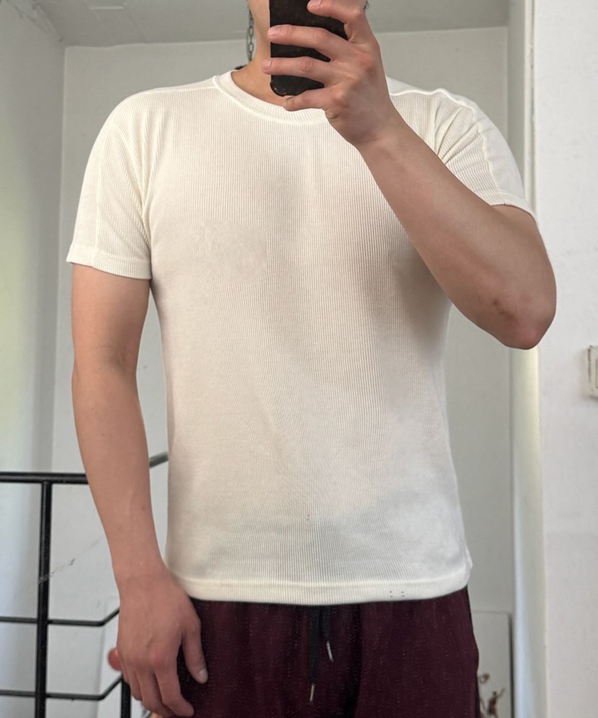 센테어(SENTAIR) 리브드 머슬핏 라운드 반팔 티셔츠 _4color