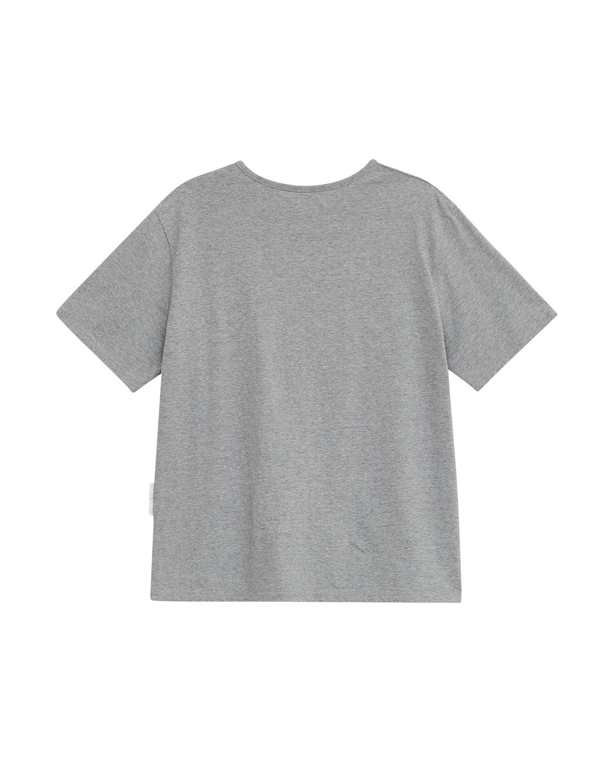 더뮤지엄비지터(THEMUSEUMVISITOR) FASHION LOVERS EYELET T-SHIRT (MELANGE GREY)
