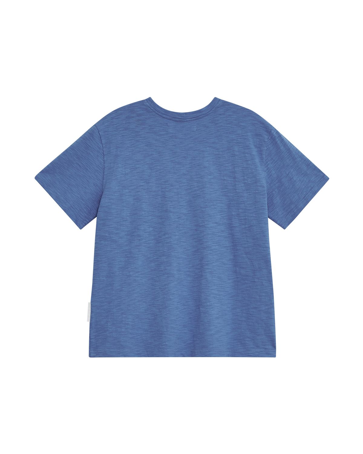 더뮤지엄비지터(THEMUSEUMVISITOR) COLOR TYPO SLUB T-SHIRT (BLUE)