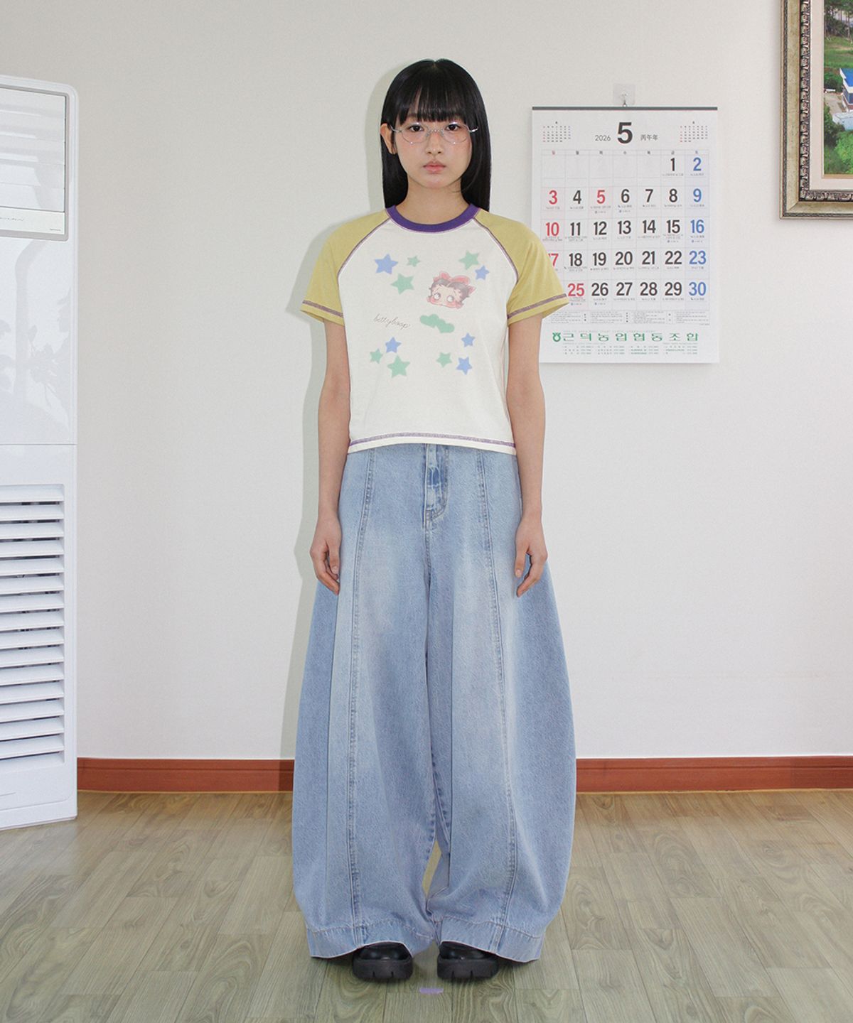 론론(RONRON) WIDE BALLOON DENIM PANTS LIGHT BLUE