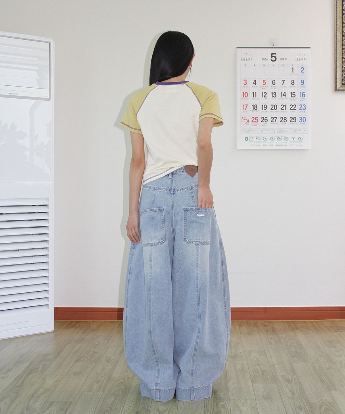 론론(RONRON) WIDE BALLOON DENIM PANTS LIGHT BLUE