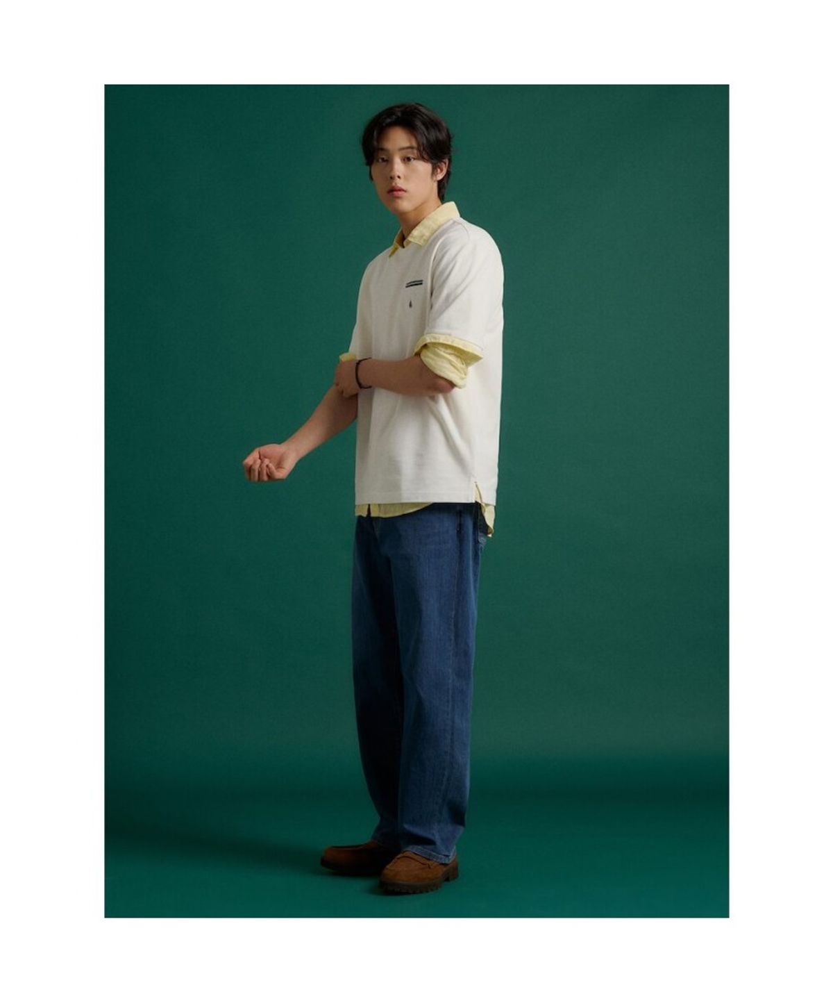 빈폴 멘(BEANPOLE MEN) 허니쿨 라운드넥 티셔츠  화이트
