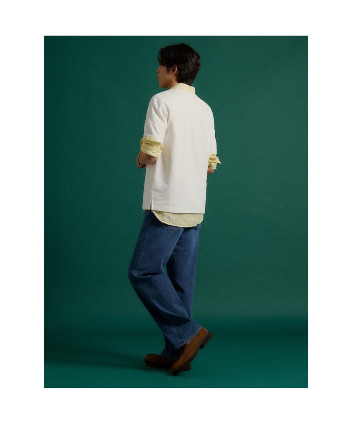 빈폴 멘(BEANPOLE MEN) 허니쿨 라운드넥 티셔츠  화이트