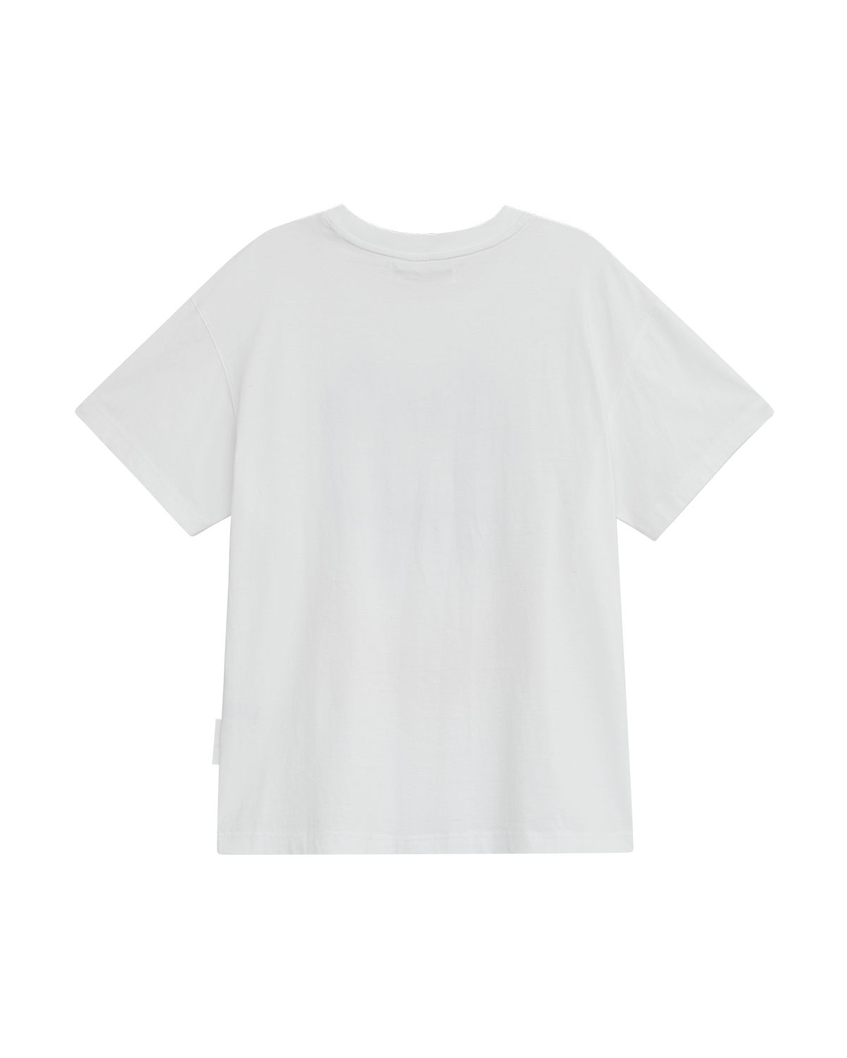 더뮤지엄비지터(THEMUSEUMVISITOR) CHECK DRAWING OVERFIT T-SHIRT (WHITE)