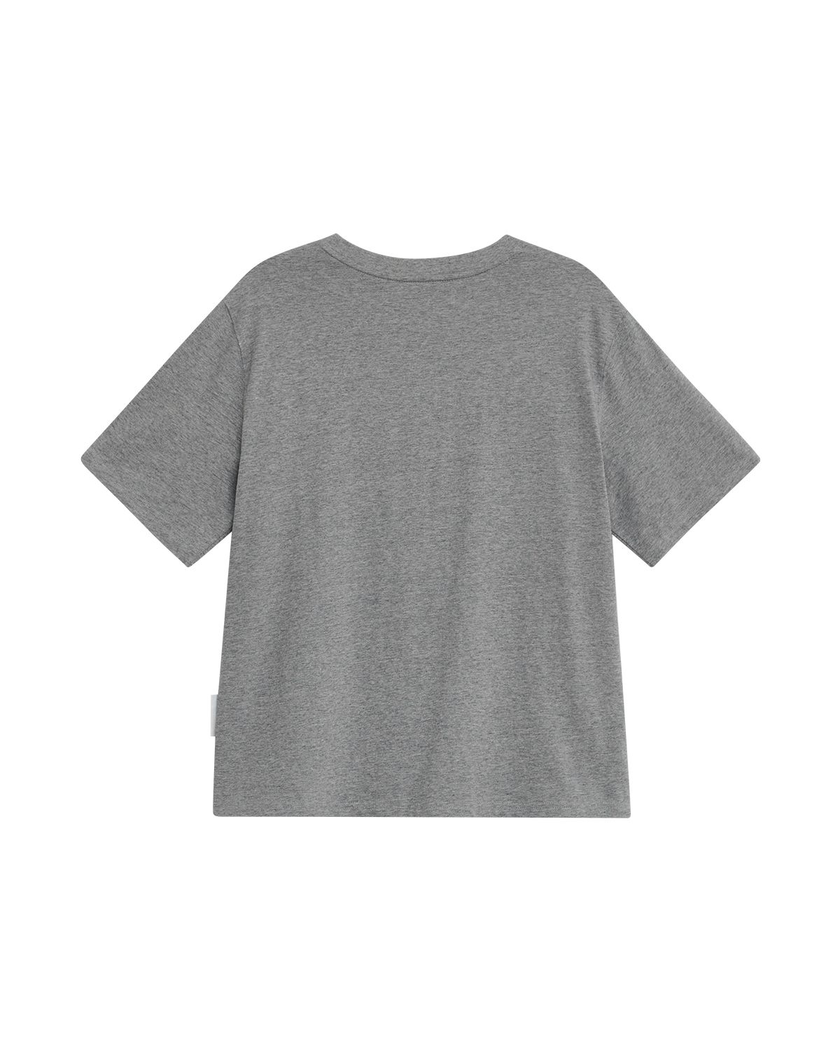 더뮤지엄비지터(THEMUSEUMVISITOR) SAME ROOM APPLIQUE T-SHIRT (MELANGE GREY)