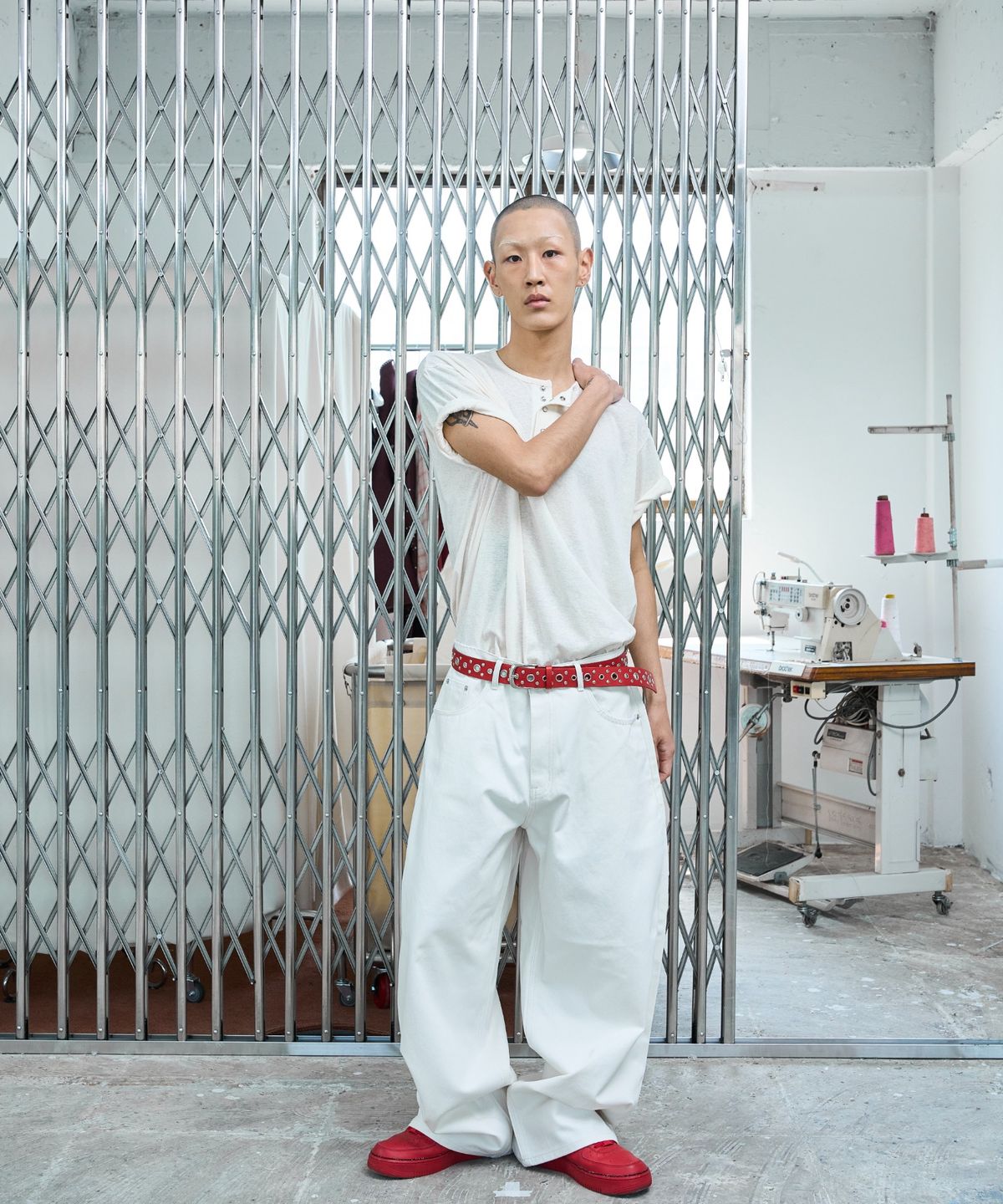 노쿨러스(NOSCOULEURS) UL DENIM PANTS 05 CREAM