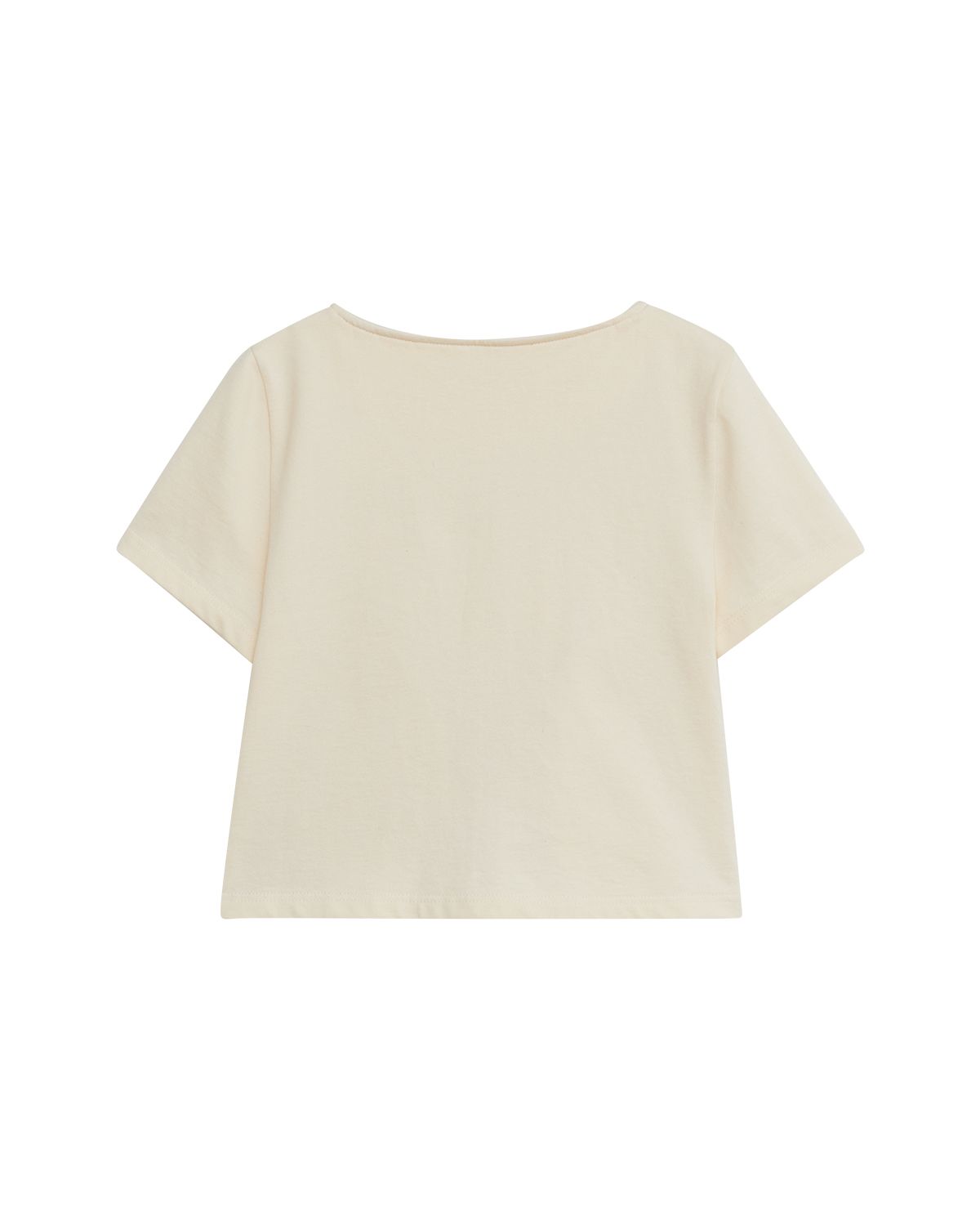 더뮤지엄비지터(THEMUSEUMVISITOR) W COLOR BUTTON CROP CARDIGAN (IVORY)