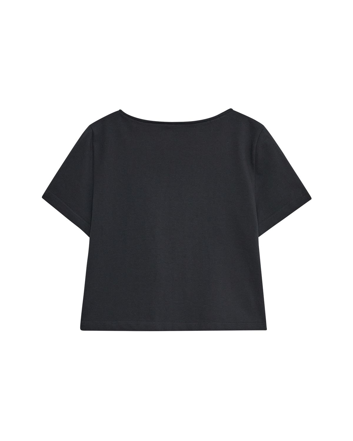 더뮤지엄비지터(THEMUSEUMVISITOR) W COLOR BUTTON CROP CARDIGAN (CHARCOAL)