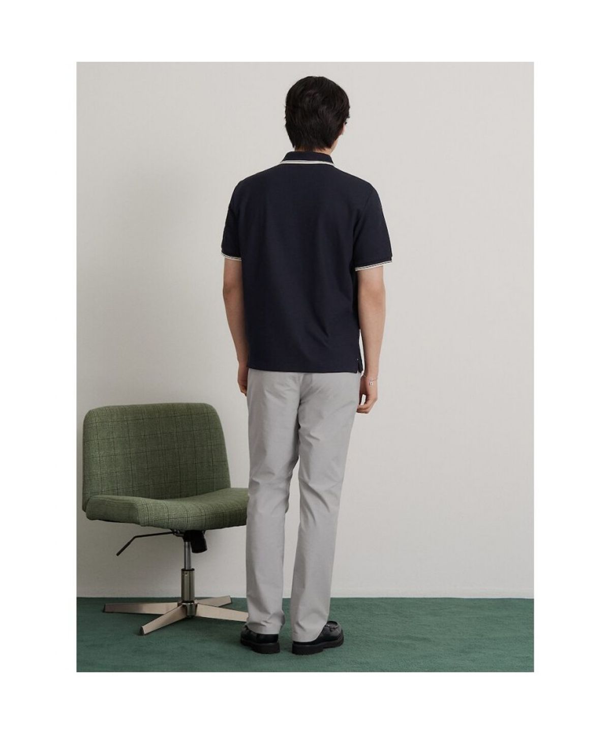 빈폴 멘(BEANPOLE MEN) 허니쿨 칼라넥 티셔츠  네이비
