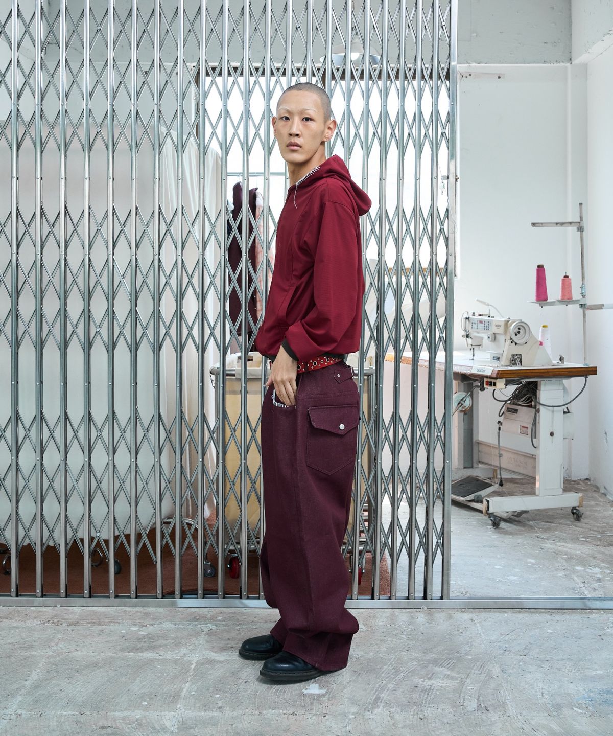 노쿨러스(NOSCOULEURS) UL MESH ZIP HOODIE 02 RED