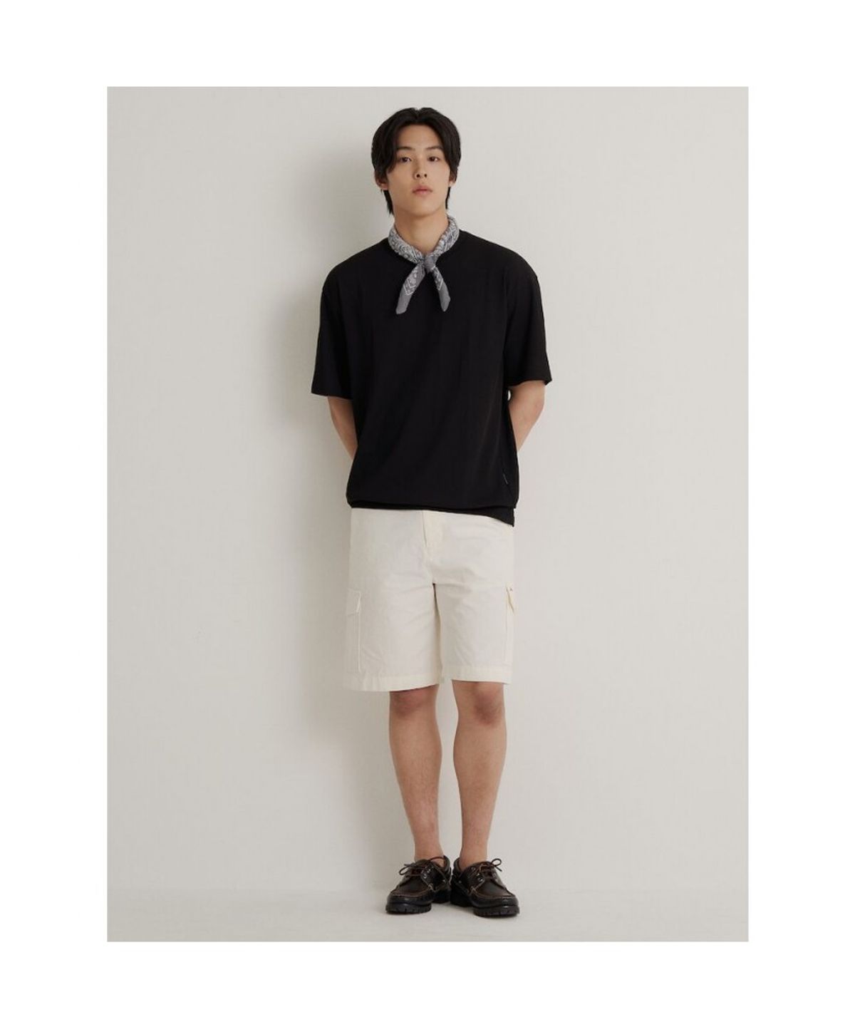 빈폴 멘(BEANPOLE MEN) 젠틀테크 캐주얼 와플 라운드티  블랙