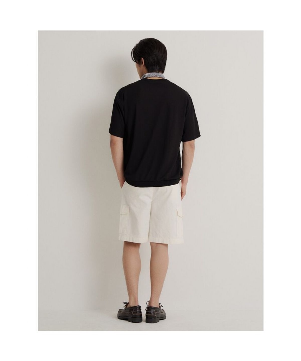 빈폴 멘(BEANPOLE MEN) 젠틀테크 캐주얼 와플 라운드티  블랙