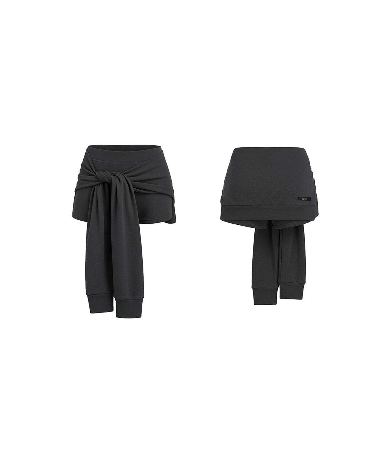 오도어(ODOR) Tie short pants - Charcoal