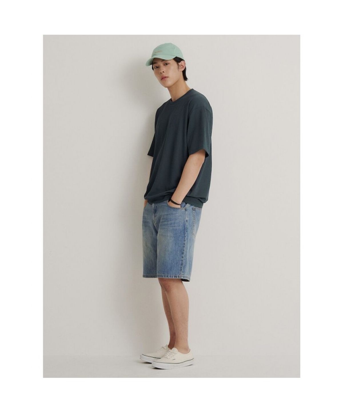 빈폴 멘(BEANPOLE MEN) 젠틀테크 캐주얼 와플 라운드티  그린