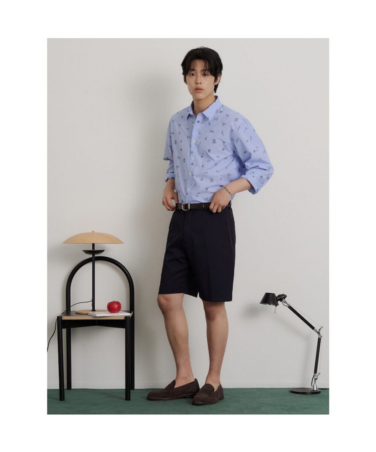빈폴 멘(BEANPOLE MEN) [다리아송] 올오버 아우터형 긴소매 셔츠  스카이 블루