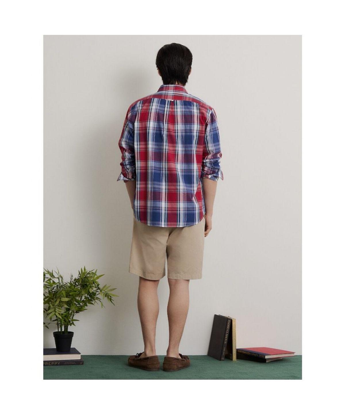 빈폴 멘(BEANPOLE MEN) 마드라스 체크 셔츠  레드