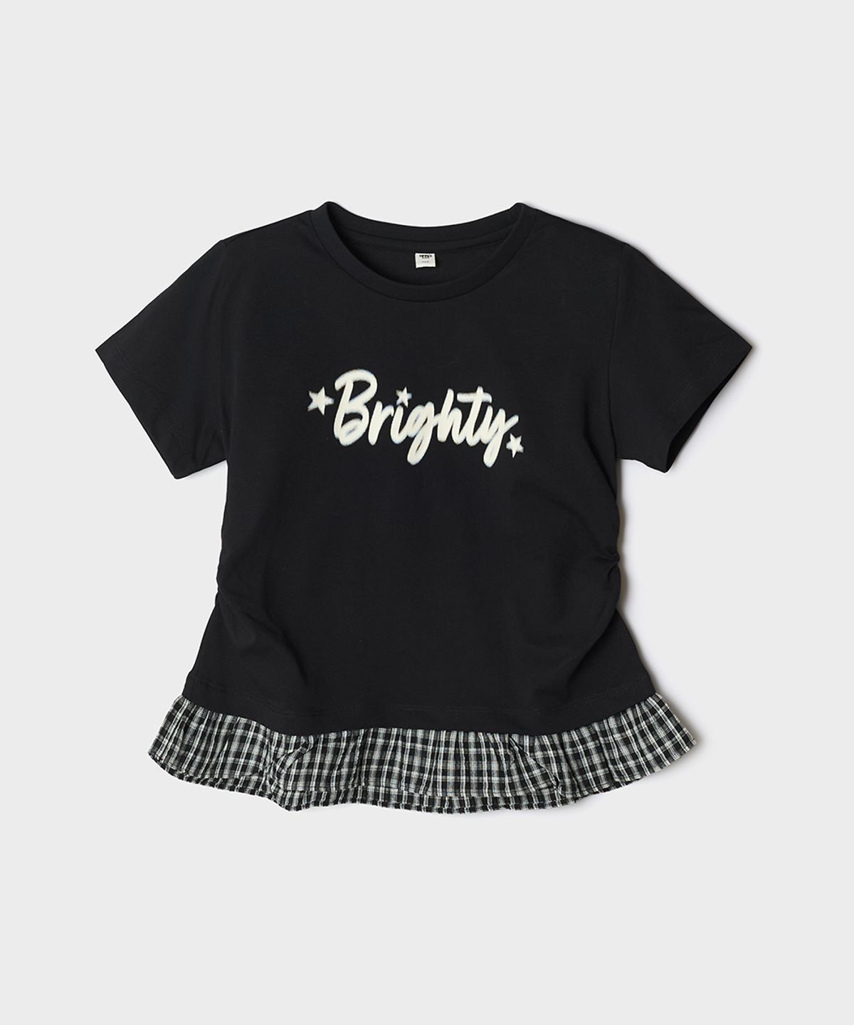 스파오 키즈(SPAO KIDS) [키즈] 여아 체크 프릴 반팔티_SPRPG25KG8