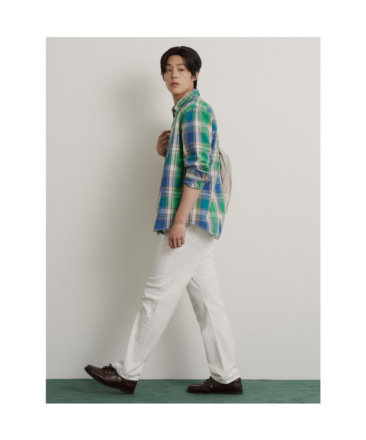 빈폴 멘(BEANPOLE MEN) 마드라스 체크 셔츠  그린
