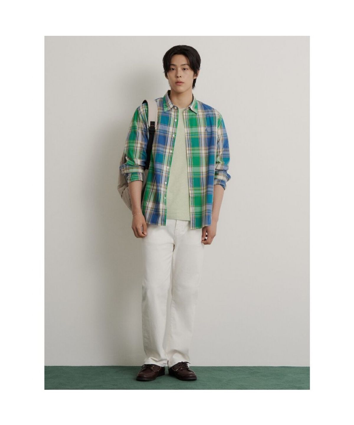 빈폴 멘(BEANPOLE MEN) 마드라스 체크 셔츠  그린