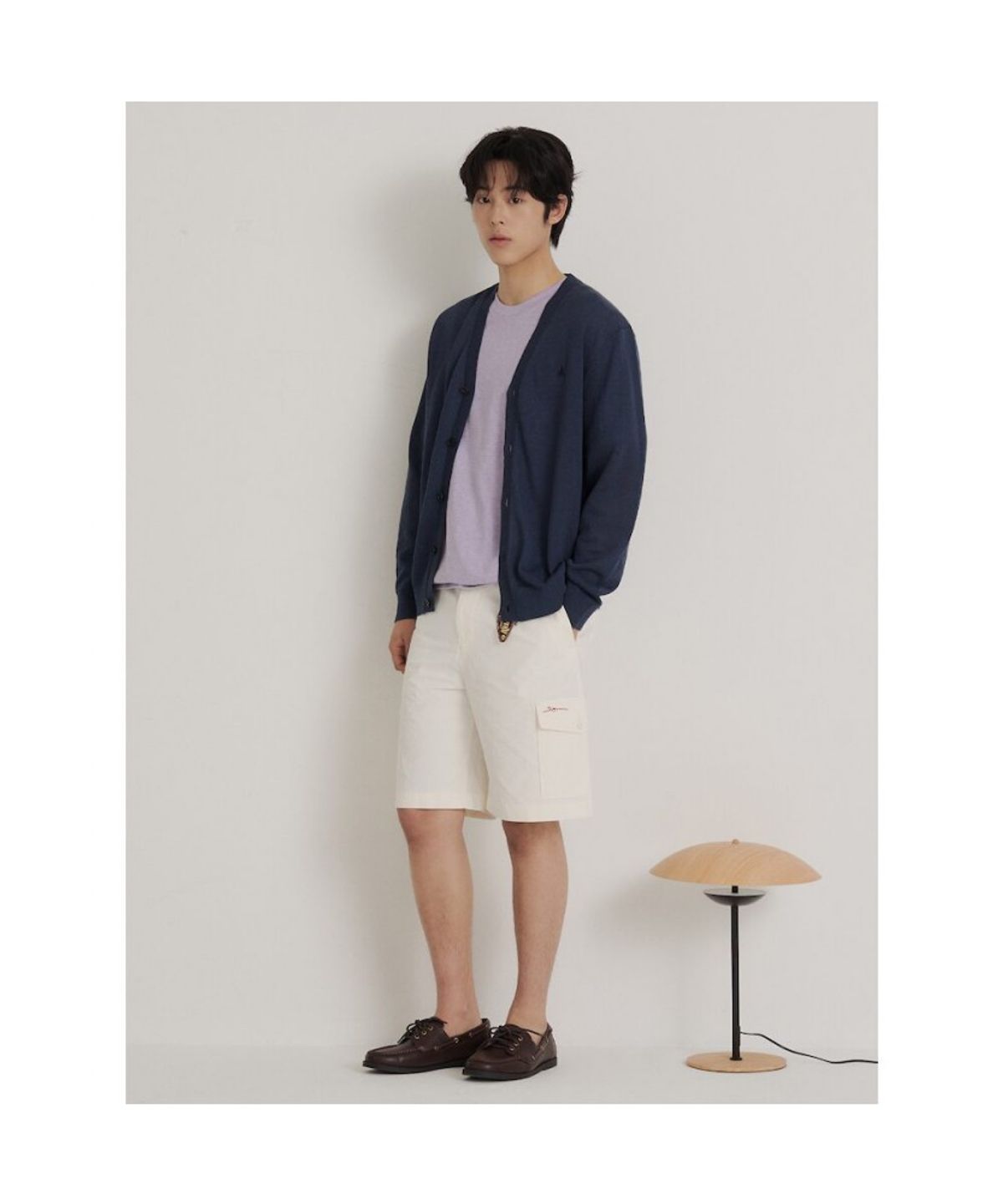 빈폴 멘(BEANPOLE MEN) [다리아송] 카고 하프 팬츠  화이트