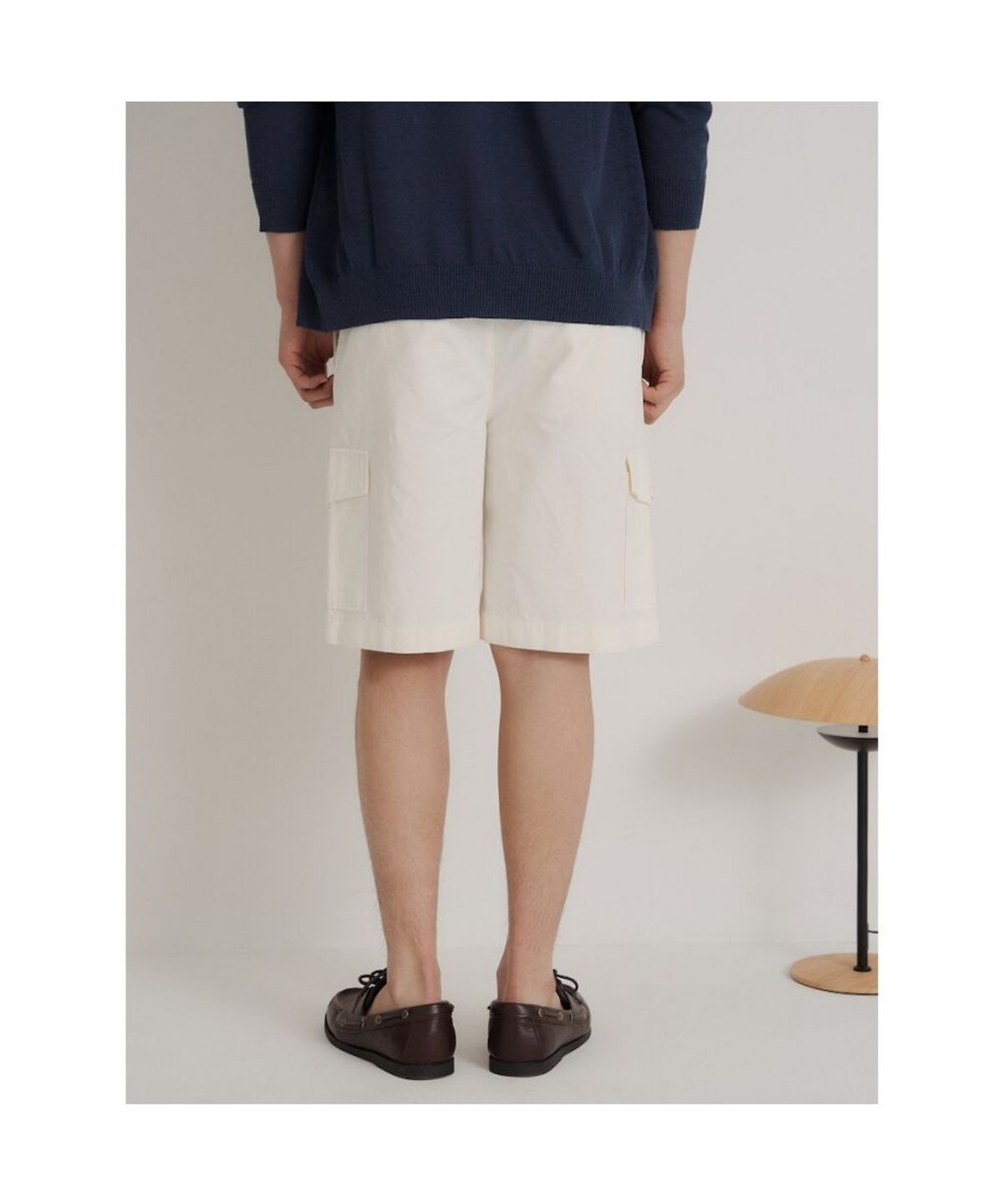 빈폴 멘(BEANPOLE MEN) [다리아송] 카고 하프 팬츠  화이트
