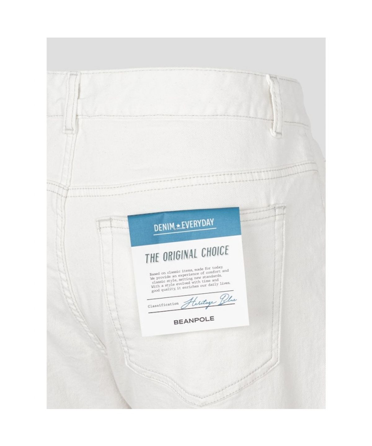 빈폴 멘(BEANPOLE MEN) 여름 컴포트핏 데님 팬츠  화이트