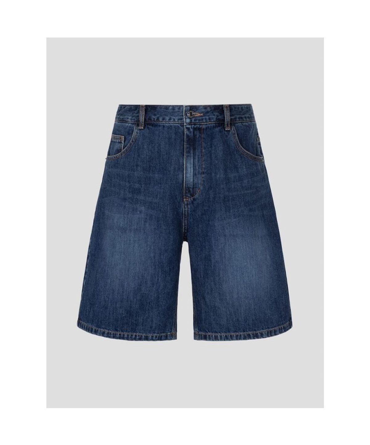 빈폴 멘(BEANPOLE MEN) 워싱 데님 하프 팬츠  블루